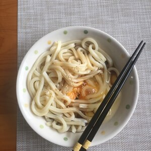 冷凍うどんでかま玉うどん